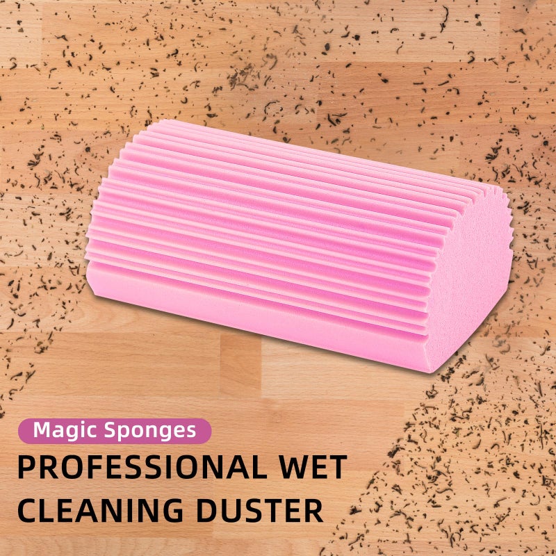 Motroce 6 PCS Damp Duster Sponge, Magic Sponge Eraser, Reusable Household Cleaning Sponge Tool for Cleaning Dishes, Blinds, Glass, Baseboards, Vents,Glass, Railings, Mirrors - Image 5